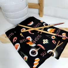 Pano de Prato Sushi Preto