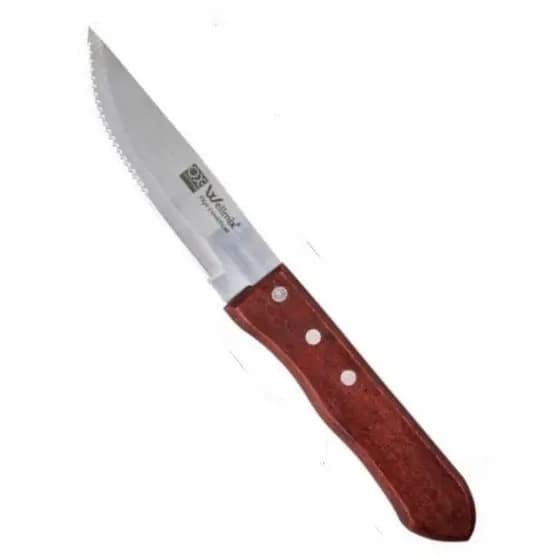 Faca de churrasco cabo madeira outback inox 25 cm Serra