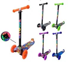 Patinete Infantil 4 Rodas Led Patinete 50kg cor estampada