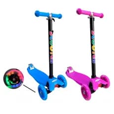 Patinete Infantil 4 Rodas Led Patinete 50kg cor lisa