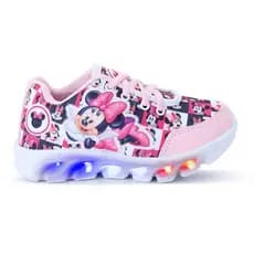 Tênis Infantil LED MINNIE de Menina com Led Luzinha Personagem bebe Rosa luzes coloridas