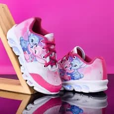 Tênis Stitch Infantil Menina LED Casual escolar Personagem desenho animado Luzes coloridas luz piscando Sneakers Criança
