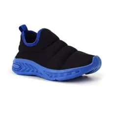 Tênis Infantil Menina PRETO/AZUL basico Casual escolar confortavel calça facil Sneakers Criança preço barato preto
