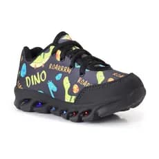 Tênis DINOSSAURO Infantil Menina LED Casual escolar Personagem desenho animado Luzes coloridas luz piscando Criança
