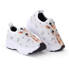 TENIS INFANTIL GIRAFA CALCE FACIL CONFORTAVEL LEVE GIRAFINHA