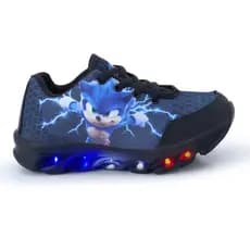 Tênis Infantil LED SONIC de Menino Com Led Luzinha Personagem tenis com luzes coloridas