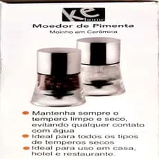 Moedor de Pimenta Temperos Moinho ceramica Kehome