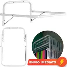 Suporte De Parede Para Pendurar Cadeiras De Praia Aço Branco