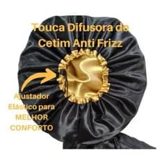 Difusor Touca Toca De Cetim Para Crespas E Cacheadas