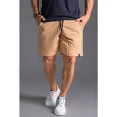 Bermuda Short de Moleton Masculina Com Amarração e Elástico Short Academia/Casual.