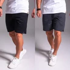 Kit 2 Bermuda de Moletom Masculina Com Amarração e Elástico Academia Treino/Casual.