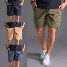 Kit 4 Bermuda Short de Moletom Masculina Com Amarração e Elástico Academia Treino/Casual.