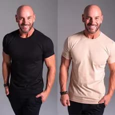 KIT 2 Camiseta Blusa Masculina Camisa Basica 100% Algodão Premium