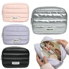 Organizador Bolsinha Puf P Produtos de Maquiagem Portátil para Bolsa  Armazenamento de Cabos e Acessórios de Informática