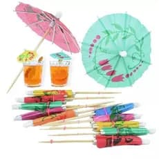 kit 144 Mini Sombrinha para Drinks - Palito mini Guarda-chuva Enfeites Drinks Copo bebidas Festas Tardezinha Tropical
