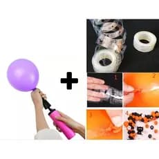 Kit Bomba de Balão + Fita para Arco de Bexiga Balões arco desconstruindo aniversário Festas