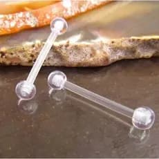 Piercing Mamilo Bioflex Transparente 1.6mm Unidade