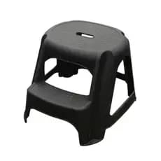Banquinho de Plástico com Escada Multiuso Preto banqueta escada