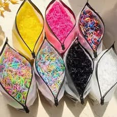 1000/ 2000 Pcs/ Pack Acessórios Para Porta Rabos De Cavalo De Borracha Meninas Elásticas Descartáveis Coloridas