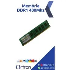 MEMÓRIA 1GB DDR1 400Mhz P/ DESKTOP - SEMINOVO