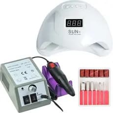 Kit Manicure Cabine + Lixa Lixadeira Eletrica De Unha Motor Mercedes Paras Unhas