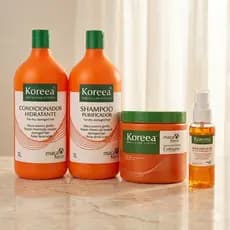 Kit Completo Koreea Maca Force - Shampoo 1L + Condicionador 1L + Máscara 500g + Óleo 60ml
