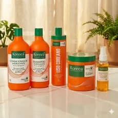 Kit Completo Koreea Maca Force - Shampoo 1L + Condicionador 1L + Progressiva 1L + Máscara 500g + Óleo 60ml