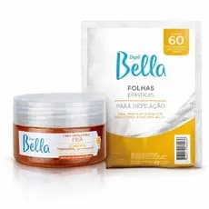 Kit Depilação Depil Bella Cera Fria Pote + 60 Folhas