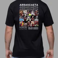 Camiseta Arrascaeta Jogador Futebol fotos 100% Algodão 30.1o
