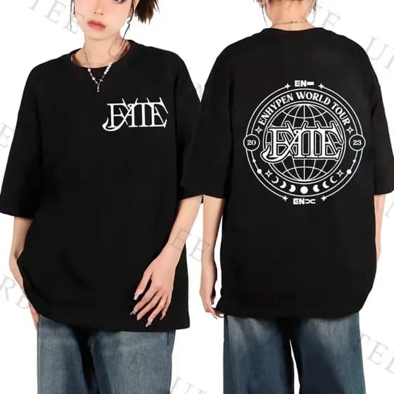 Camiseta Basica Algodao Enhypen Fate World Tour Bite Me Engene Moon Unissex01