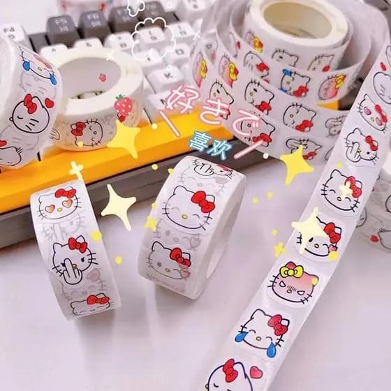 400Pcs/Rolo , Para Gatos KT cartoon Contas De Diário De Bricolage , Papelaria , Material De Estudo