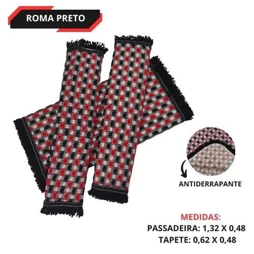 Tapetes para cozinha 3 peças antiderrapante Com Franja Estampas Variadas