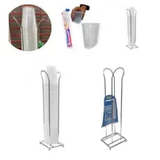 Suporte Porta Copos Descartáveis 180 E 200 Ml Cromado