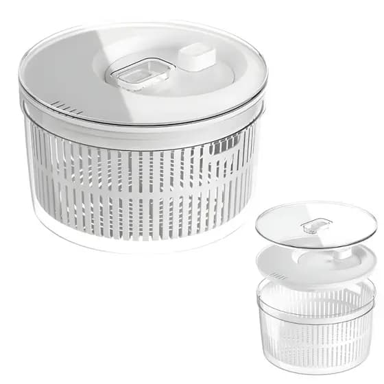Conjunto Lavar Secar e Organizar de Salada OU Clear Fresh 5.5L Organização