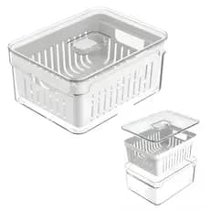 Organizador De Geladeira Ervas Frutas Legumes Clear Fresh Com Cesto 2,2l Ou OF 450