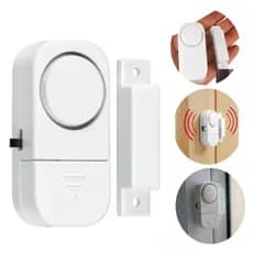 Alarme Sensor Sonoro Magnético Sirene para Portas e Janela Sem Fios + Baterias