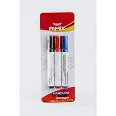 Marcador Quadro Branco 3 Cores Faculdade Escritório Escolas