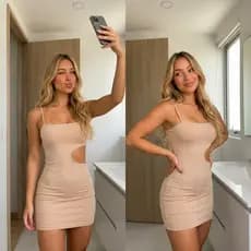 Vestido feminino curto Colado tubinho vazado festa balada verão