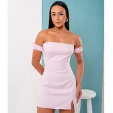 Vestido Feminino Curto Alfaiataria Tomara que Caia com Manguinha Princesa Tendência Verão Luxo