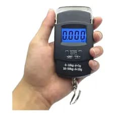 Balança de gancho portátil digital de mão bolsa para mala ou pesca 50Kg RF