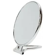 Espelho oval duplo de maquiagem de mão ou mesa  RF