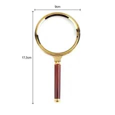 Lupa de luxo dourada para leitura 90mm RF