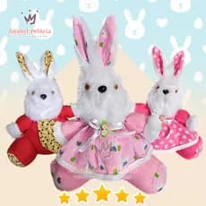 Kit 20 coelho de pelúcia sortido coelho menina e coelho menino sortido