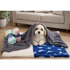 KIT 02 PEÇAS:  COM UM  TAPETE E UMA  MANTINHA  PARA PET/ COLCHONETE E MANTINHA PARA PET