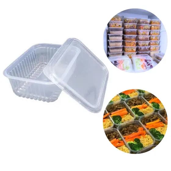 24un Marmitas Descartáveis Fitness 250ml Pode ir ao Freezer e Microondas Embalagem marmita fitness