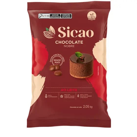 Chocolate Nobre Ao Leite Gotas 2,05kg - Sicao