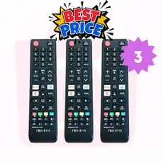kit 3un Controle Remoto Samsung led lcd 4k com teclas netflix globoplay e Primevideo COMPATÍVEL