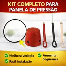 Kit Panela de Pressão Completo – Borracha + Pino Peso + 3 Agulhas para Fogão | Universal e Resistente