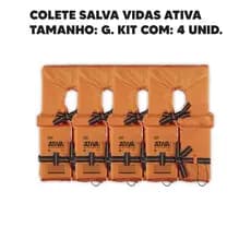 Colete Salva Vidas Ativa 3 Canga Homologado Tam G Kit C/4
