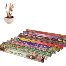 Kit 10 Incenso Indiano Artesanal Bic Mais Vendido 80 Varetas